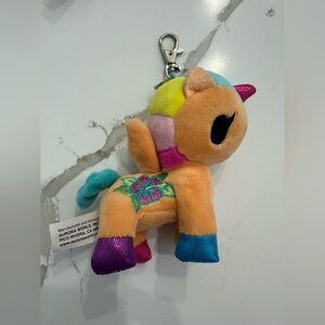 Tokidoki Plush Toy Keychain - Multicolour Unicorn